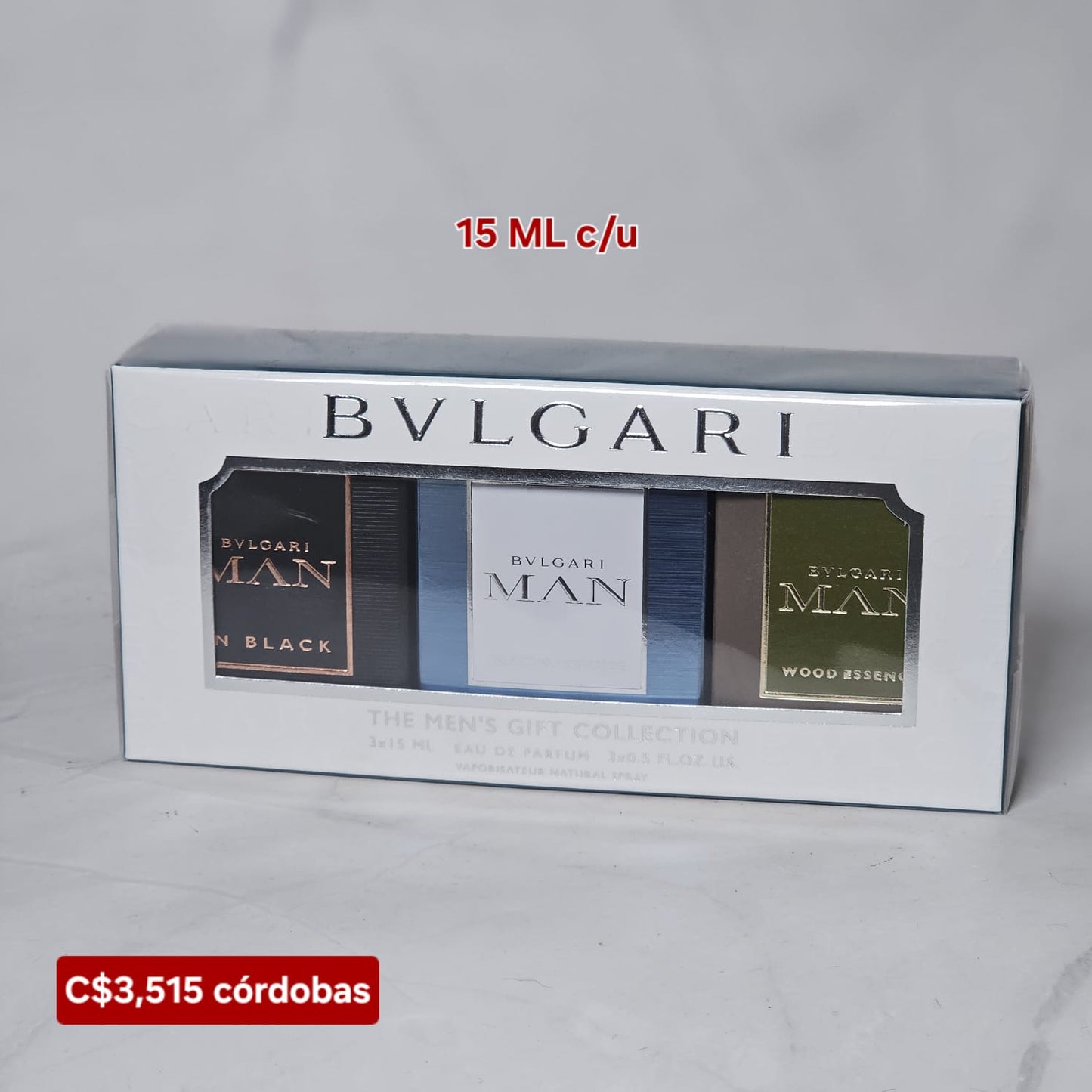 MINI SET BVLGARI 3*15ML PARA HOMBRE