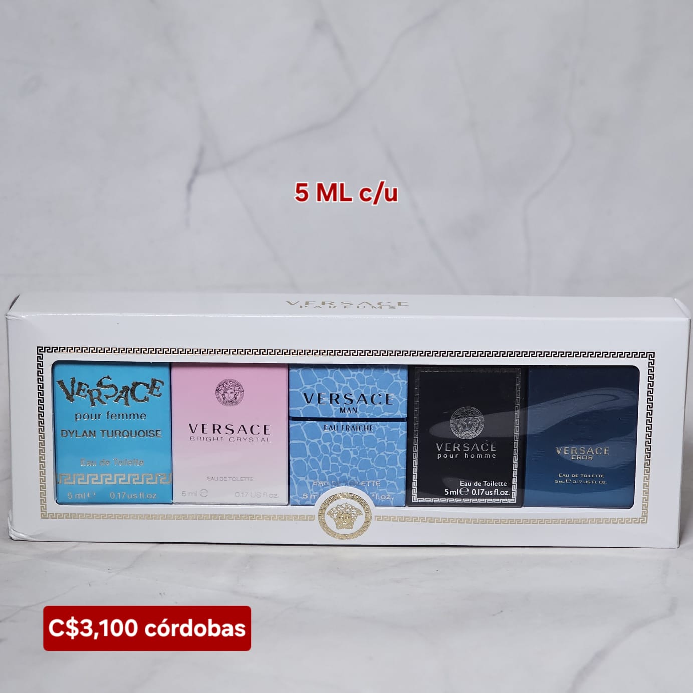 MINI SET VERSACE 4*5ML PARA HOMBRE Y MUJER