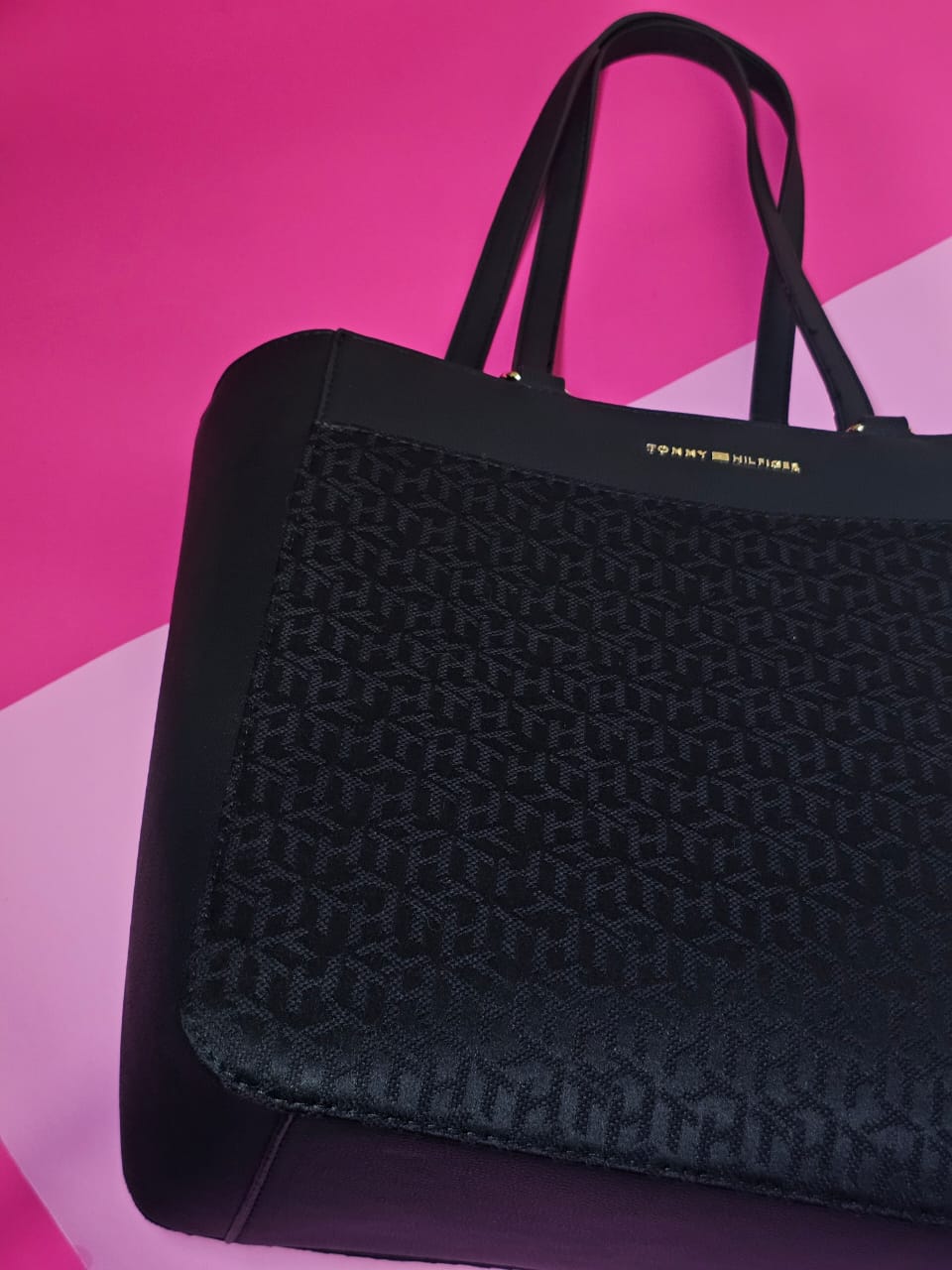 TOMMY COLOR NEGRO ESTILO TOTE BAG PARA MUJER