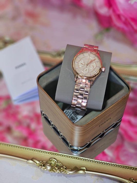 RELOJ FOSSIL BQ1561  FAJA DE ACERO INOXIDABLE COLOR ROSE GOLD PARA MUJER