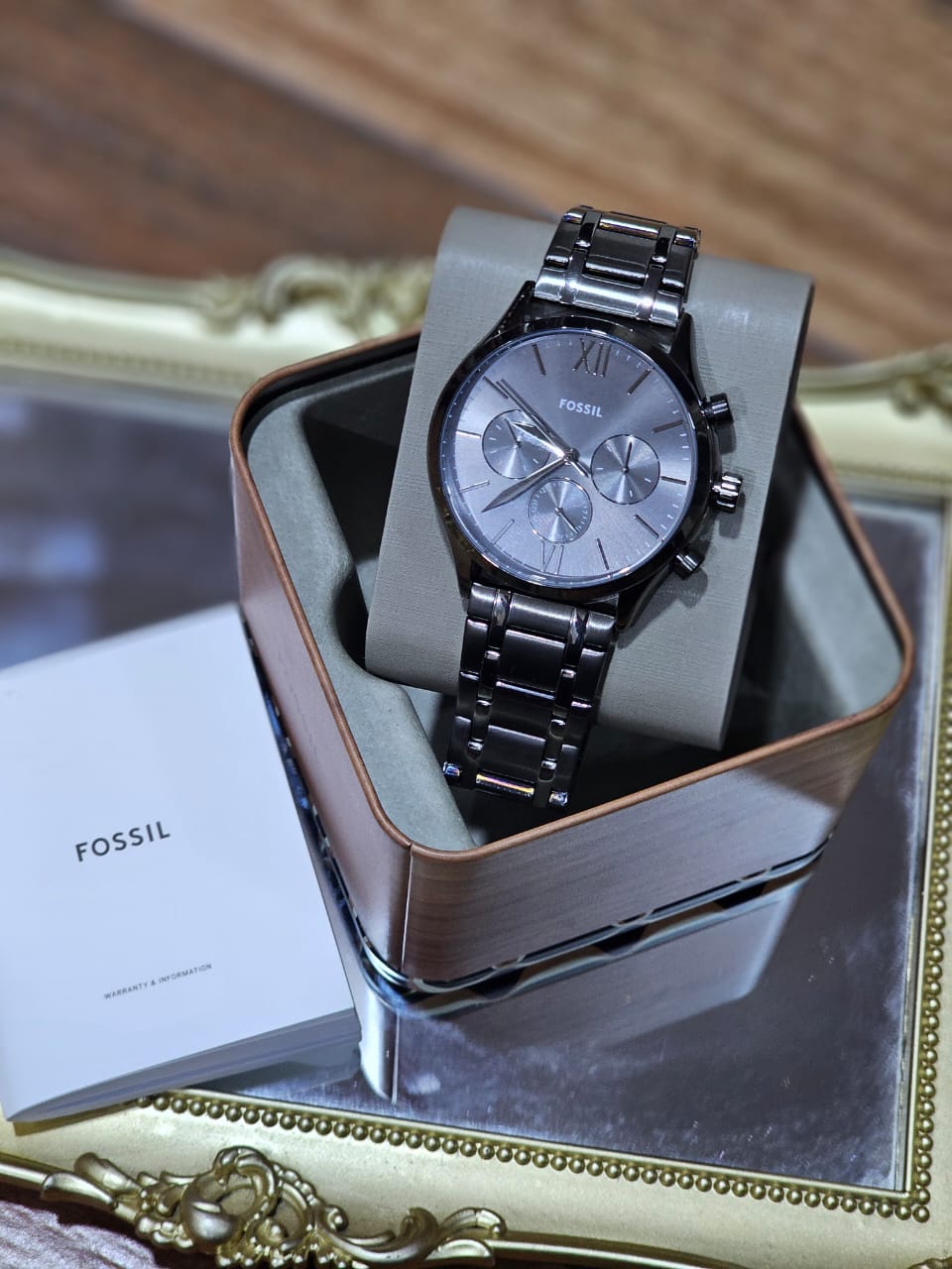 RELOJ FOSSIL BM2812 FAJA DE ACERO INOXIDABLE COLOR PLATA PARA HOMBRE
