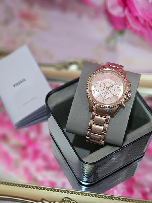 RELOJ FOSSIL BQ3377 COLOR ROSE GOLD PARA MUJER