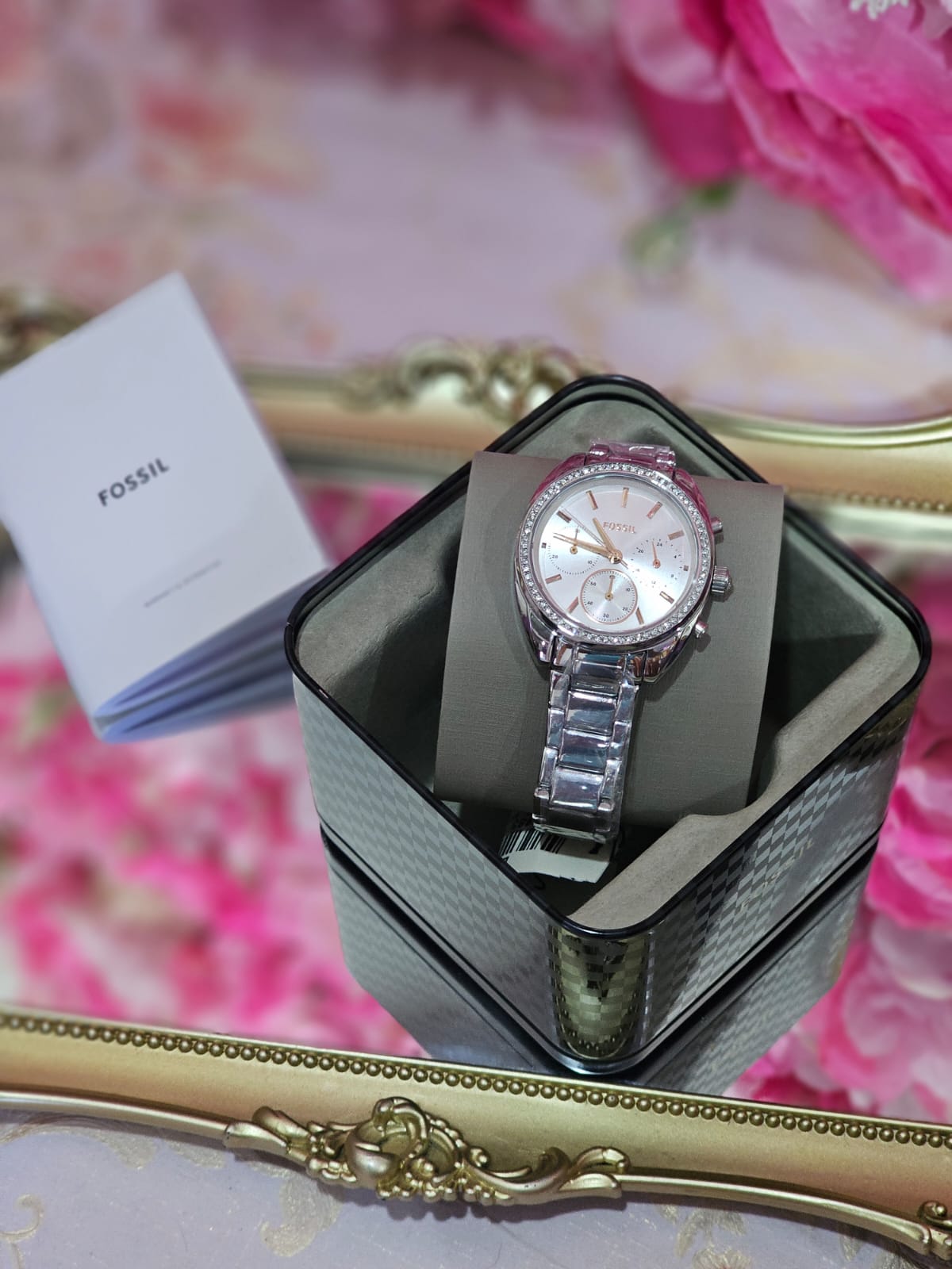 RELOJ FOSSIL BQ3657 FAJA DE ACERO INOXIDABLE COLOR PLATA PARA MUJER