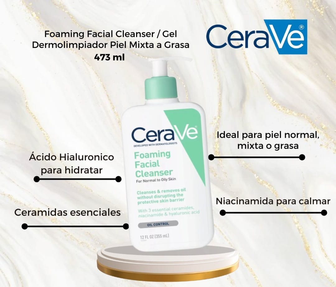 CERAVE FOAMING FACIAL CLEANSER 473ML UNISEX