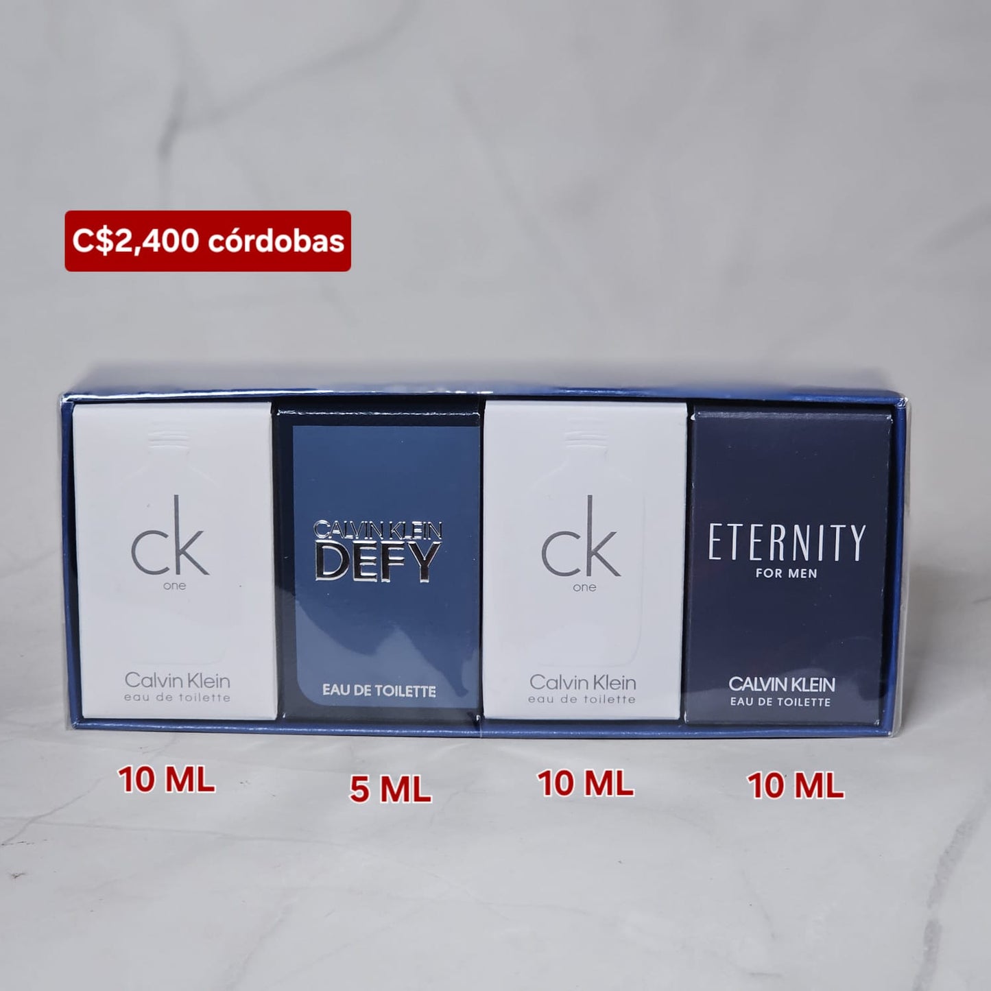 MINI SET CALVIN KLEIN  4 PERFUMES MINI PARA HOMBRE