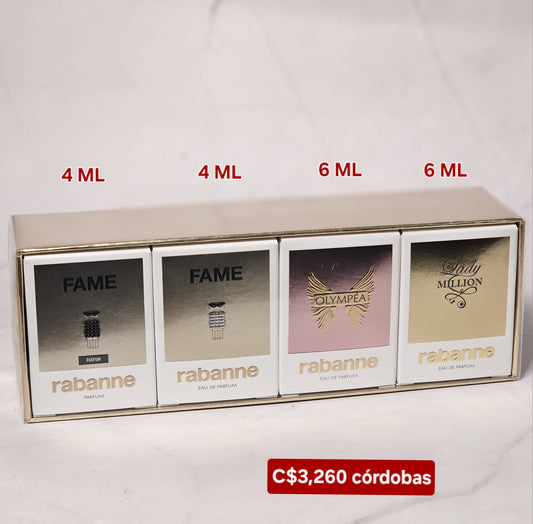 MINI SET RABANNE  4*5ML PARA MUJER